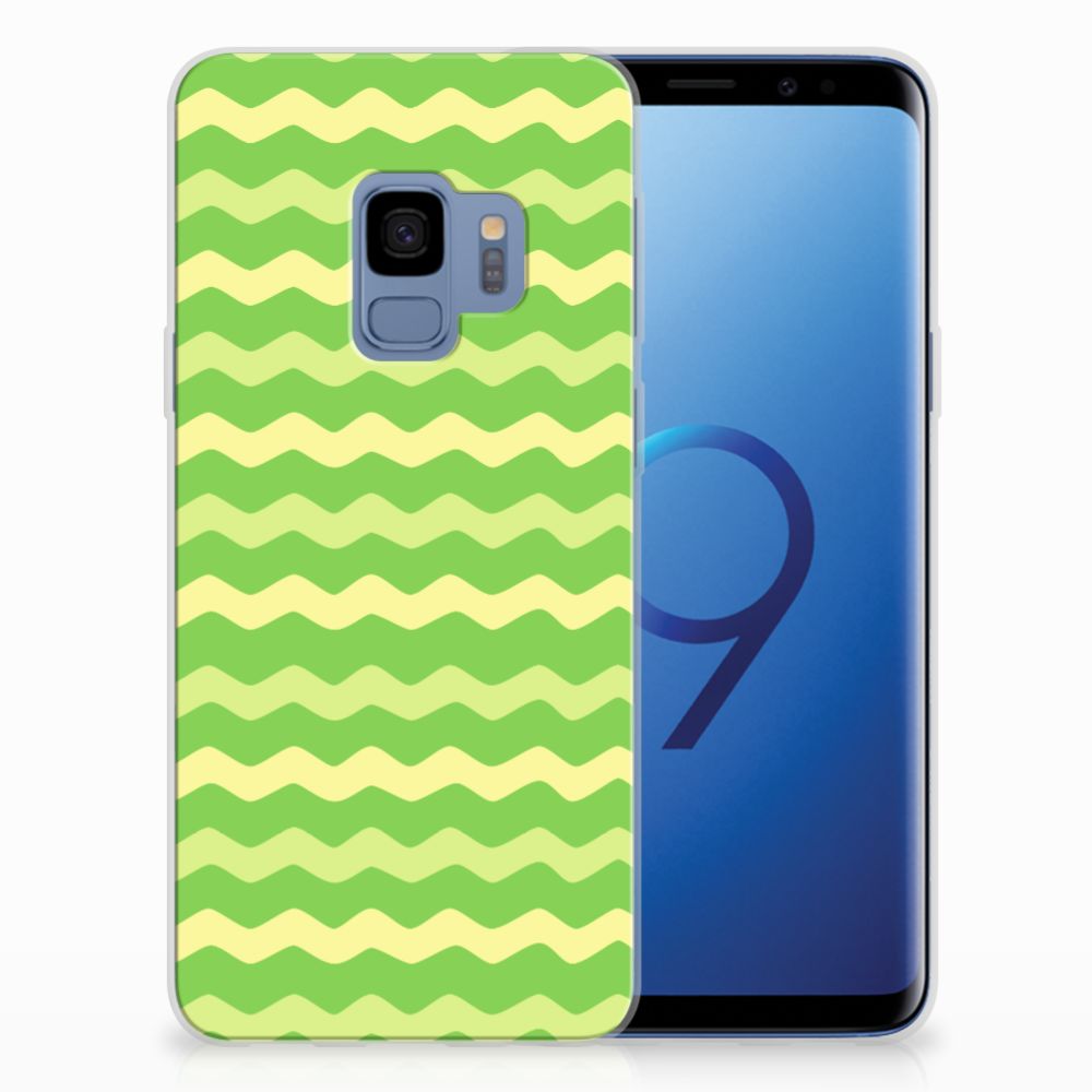 Samsung Galaxy S9 TPU bumper Waves Green