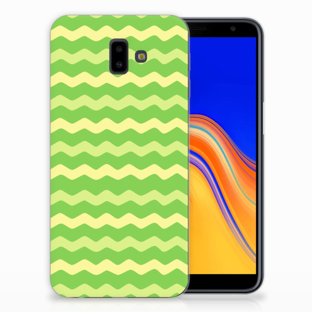 Samsung Galaxy J6 Plus (2018) TPU bumper Waves Green
