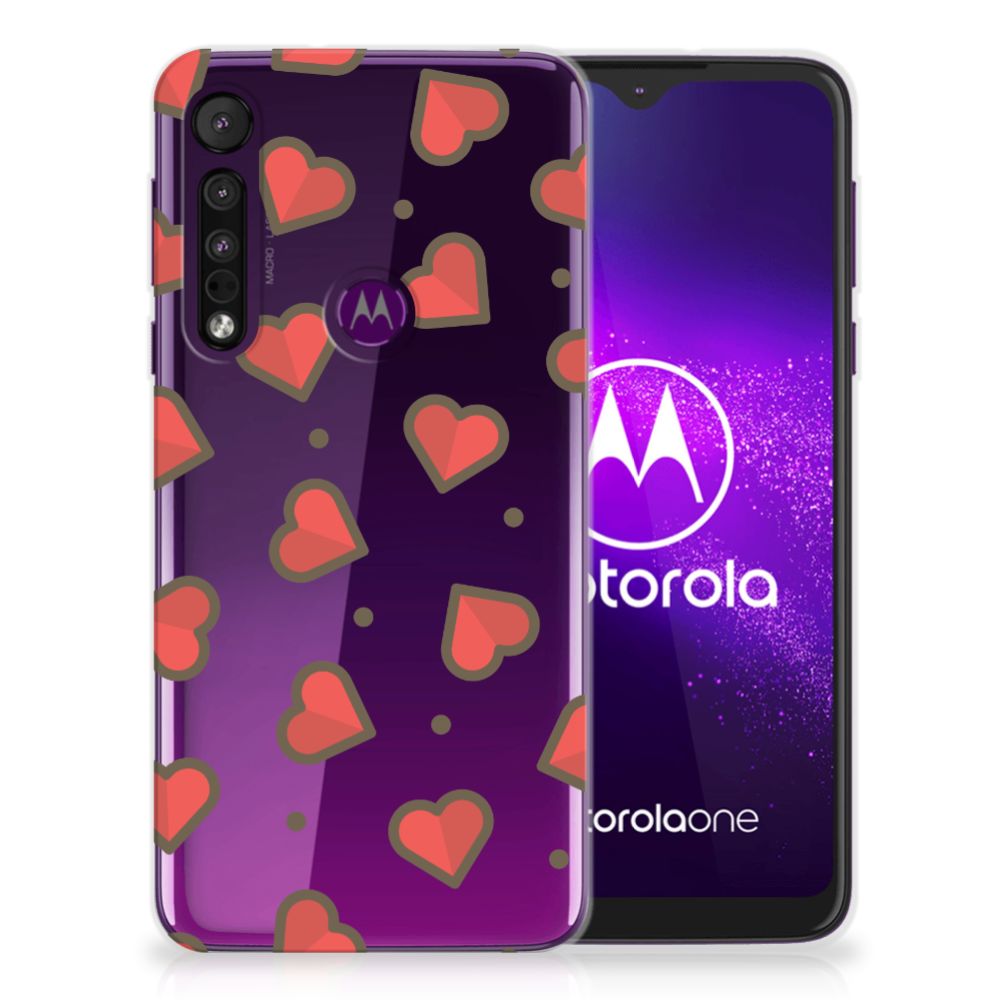 Motorola One Macro TPU bumper Hearts