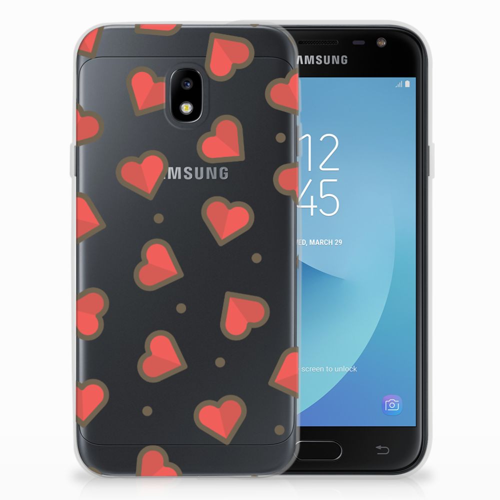 Samsung Galaxy J3 2017 TPU bumper Hearts