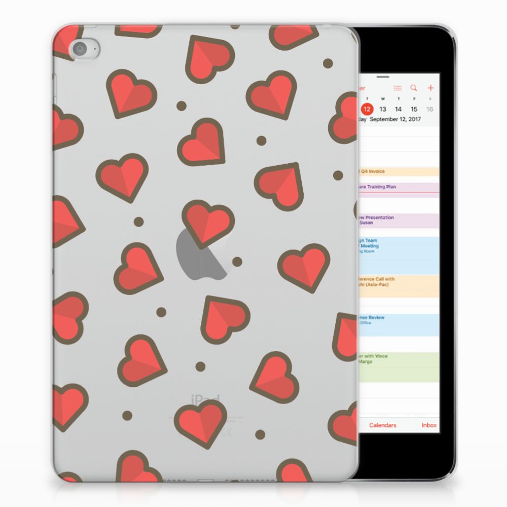 Apple iPad Mini 4 Tablethoesje Design Hearts