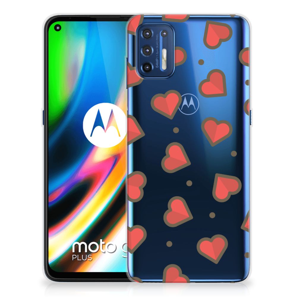 Motorola Moto G9 Plus TPU bumper Hearts