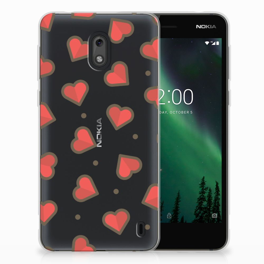Nokia 2 TPU bumper Hearts