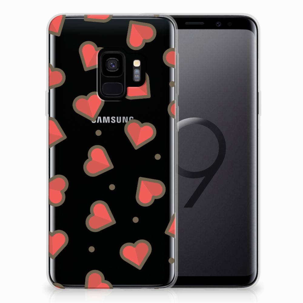 Samsung Galaxy S9 TPU bumper Hearts