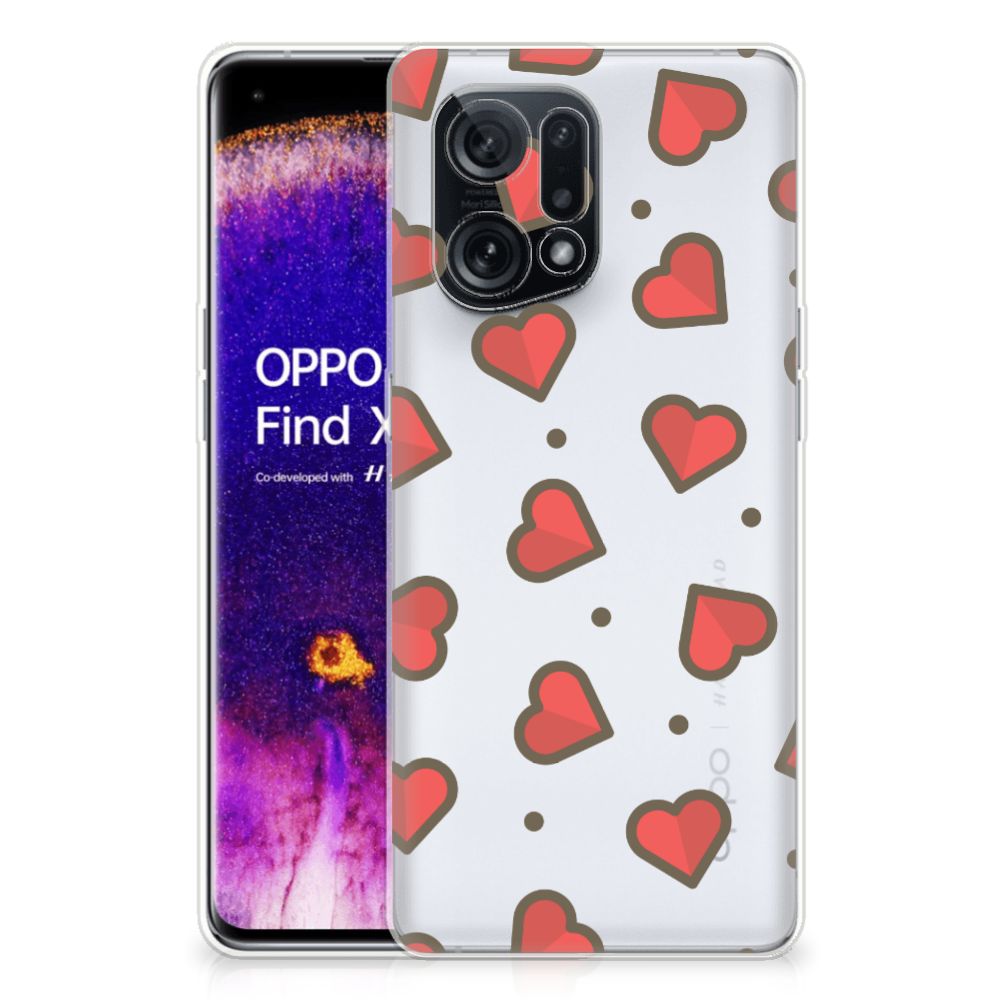 OPPO Find X5 TPU bumper Hearts