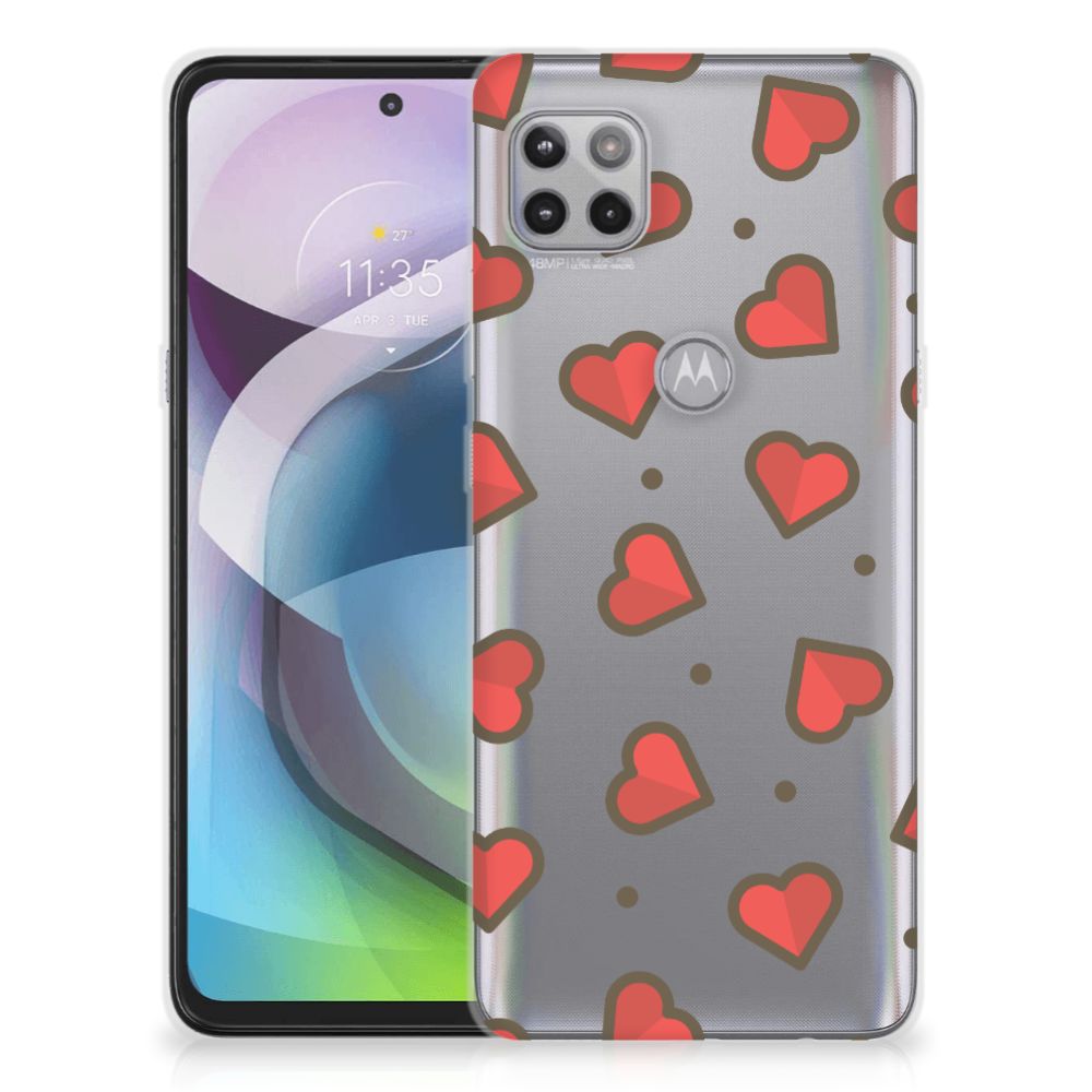 Motorola Moto G 5G TPU bumper Hearts