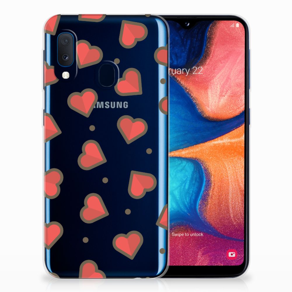 Samsung Galaxy A20e TPU bumper Hearts