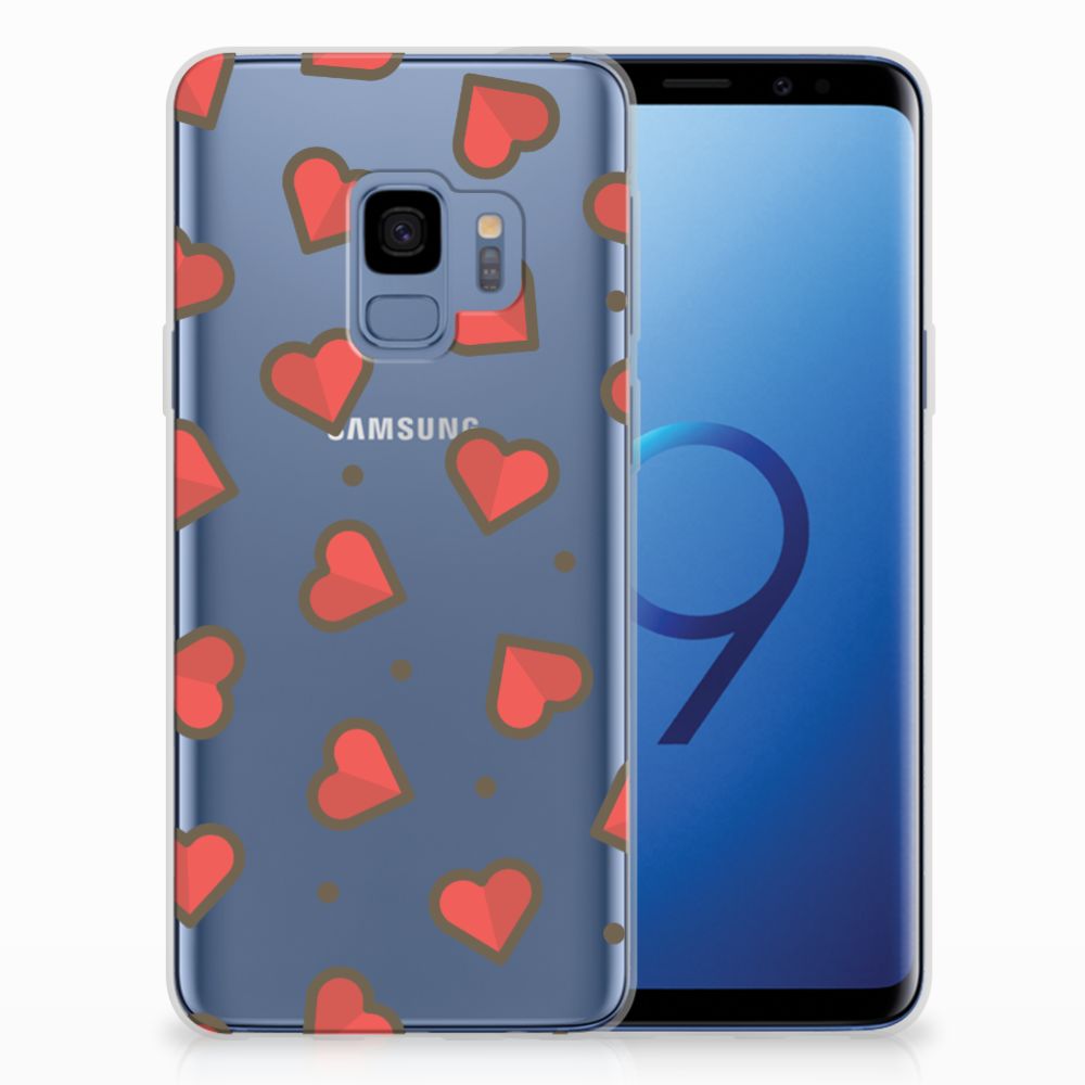 Samsung Galaxy S9 TPU bumper Hearts