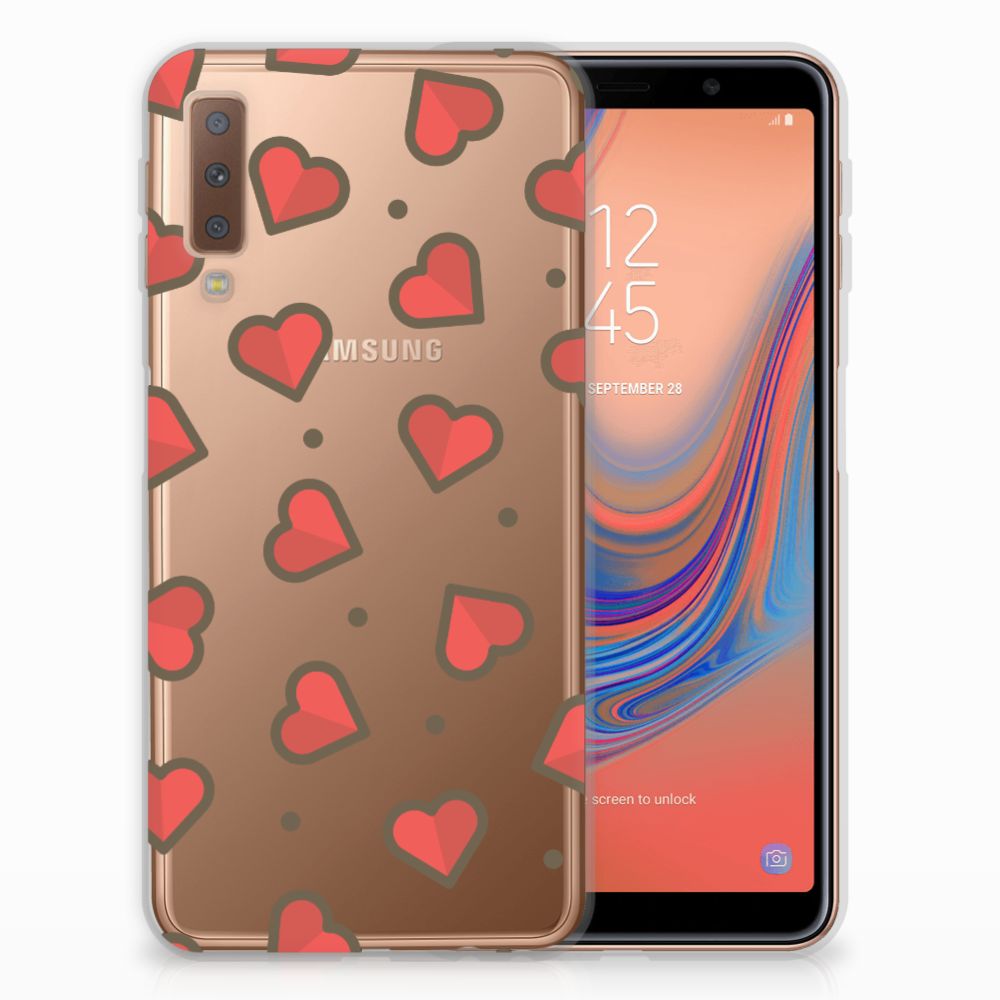 Samsung Galaxy A7 (2018) TPU bumper Hearts