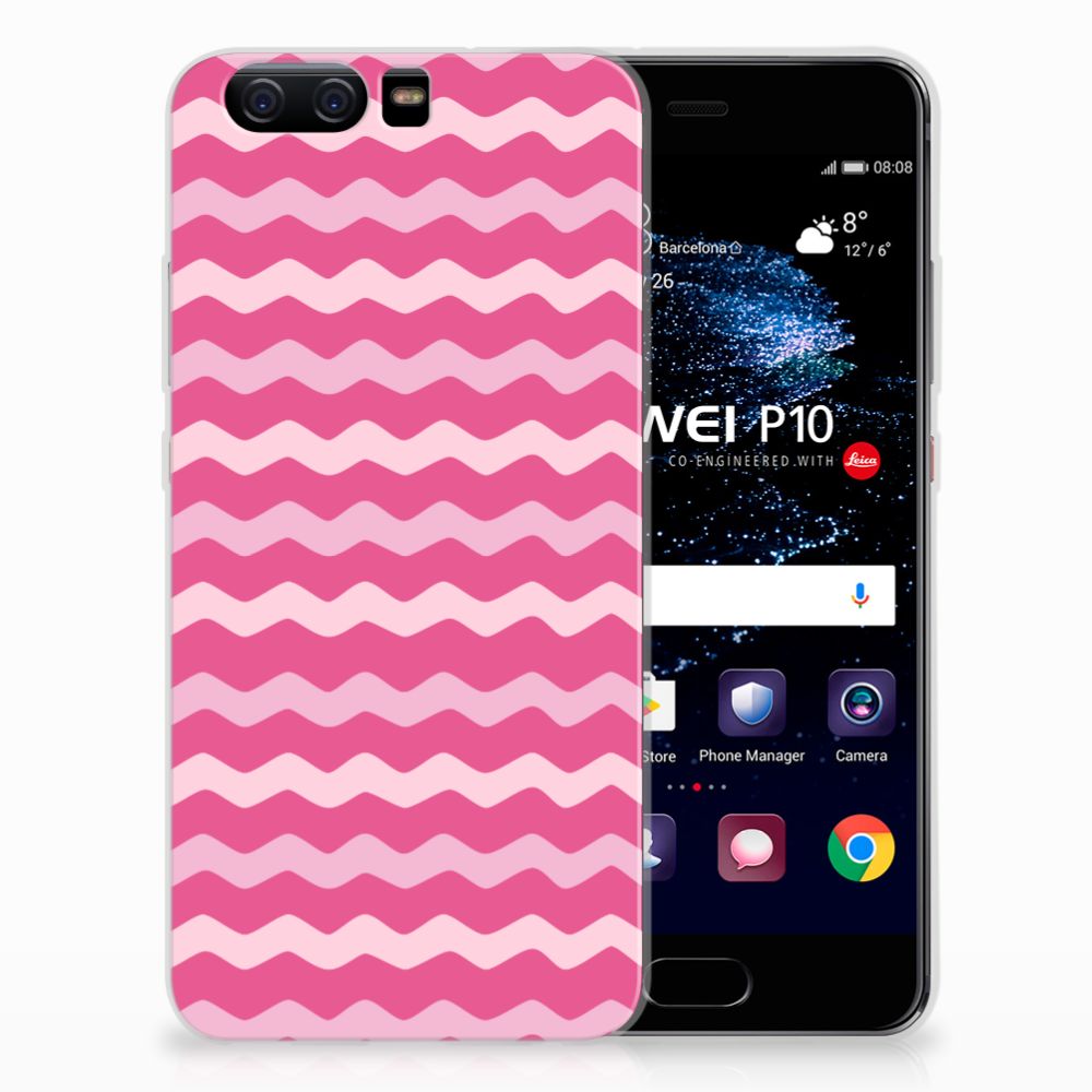 Huawei P10 Uniek TPU Hoesje Waves Pink