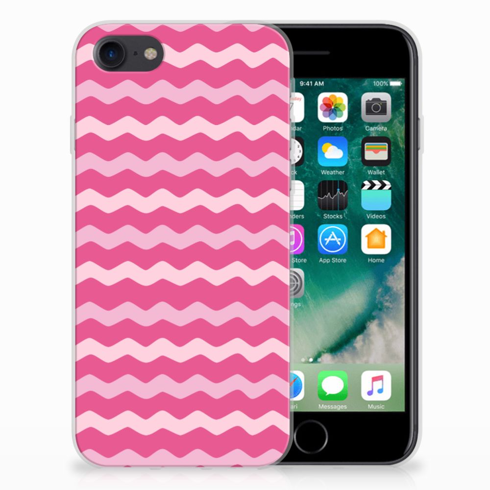 iPhone SE 2022 | SE 2020 | 8 | 7 TPU bumper Waves Pink