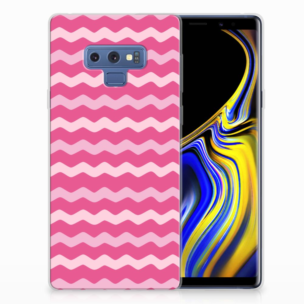 Samsung Galaxy Note 9 TPU bumper Waves Pink