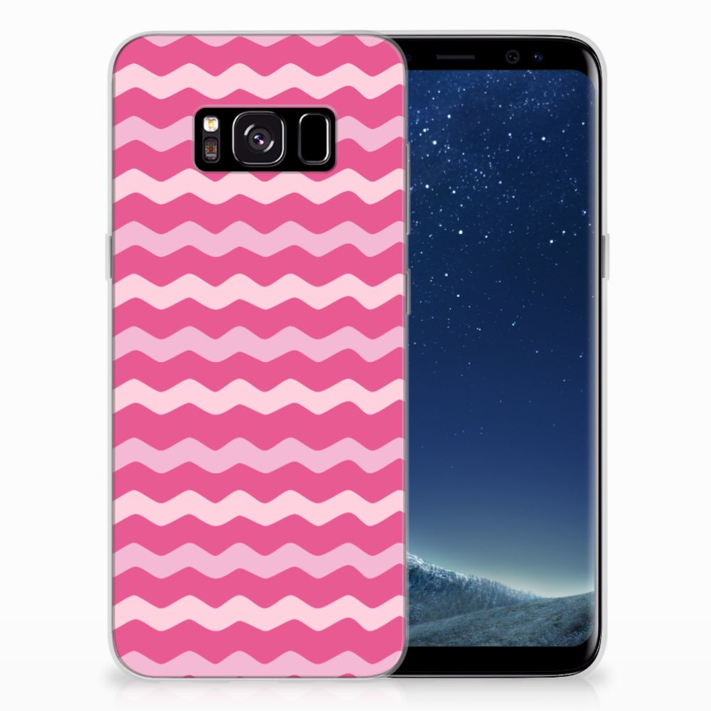 Samsung Galaxy S8 TPU bumper Waves Pink