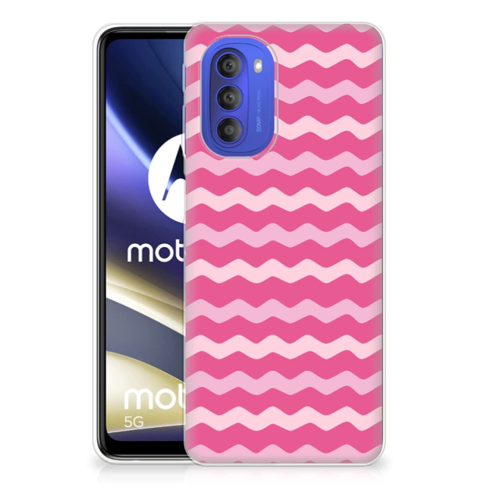 Motorola Moto G51 5G TPU bumper Waves Pink