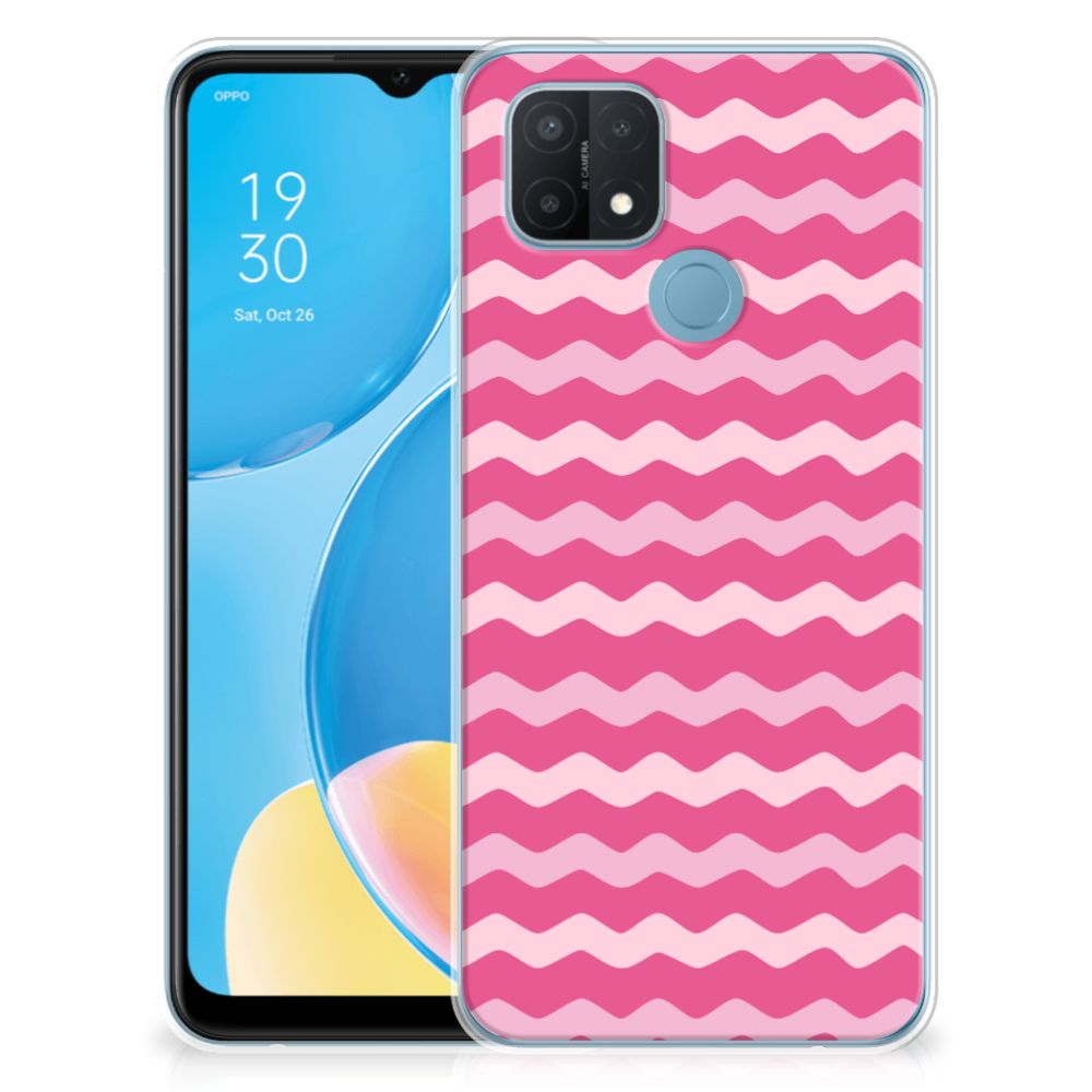 OPPO A15 TPU bumper Waves Pink