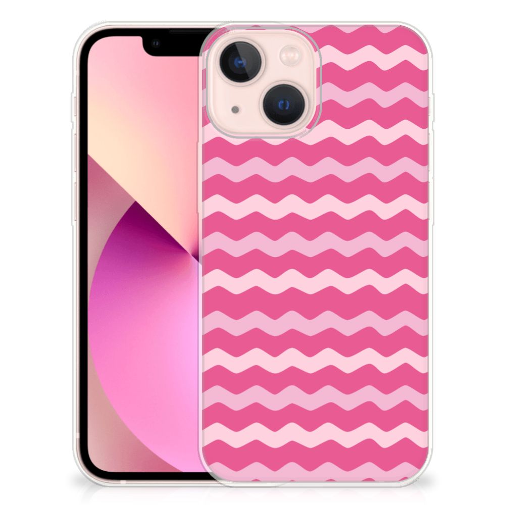 iPhone 13 mini TPU bumper Waves Pink
