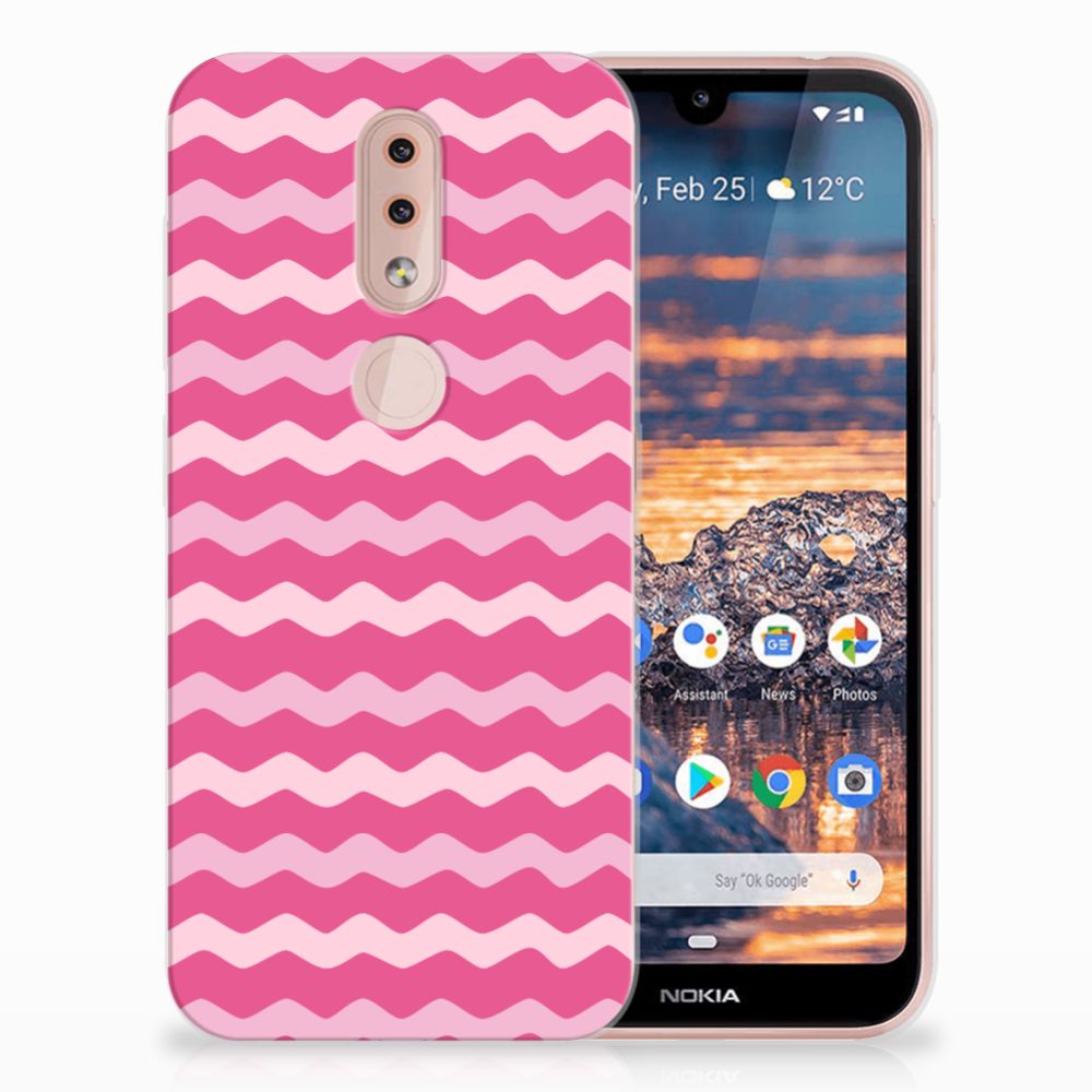 Nokia 4.2 TPU bumper Waves Pink
