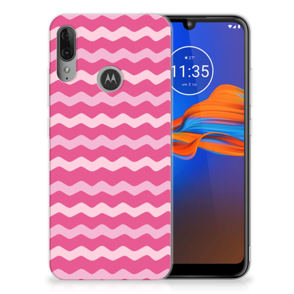 Motorola Moto E6 Plus TPU bumper Waves Pink