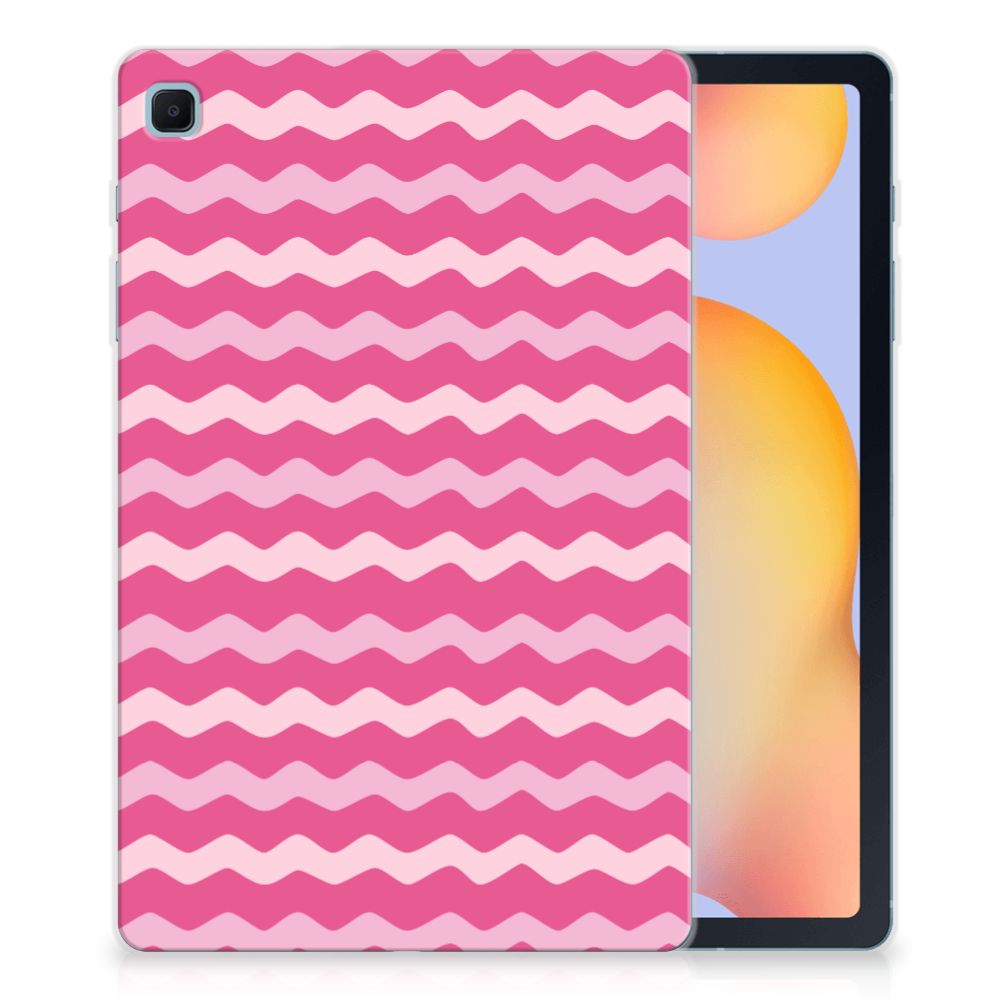 Samsung Galaxy Tab S6 Lite Hippe Hoes Waves Pink