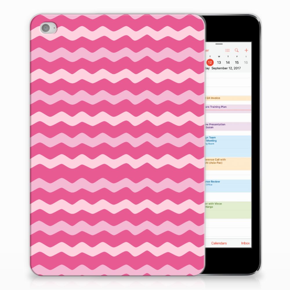Apple iPad Mini 4 Uniek Tablethoesje Waves Pink