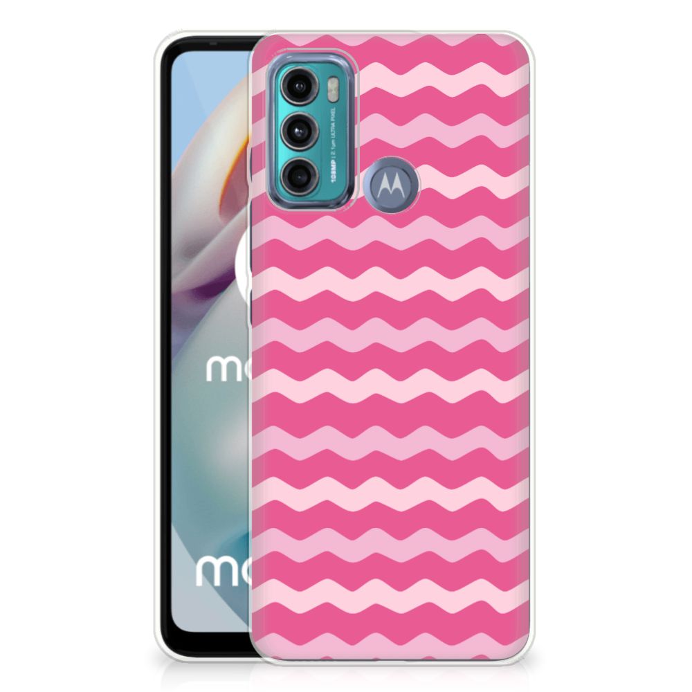 Motorola Moto G60 TPU bumper Waves Pink