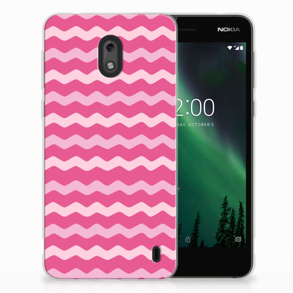 Nokia 2 TPU bumper Waves Pink