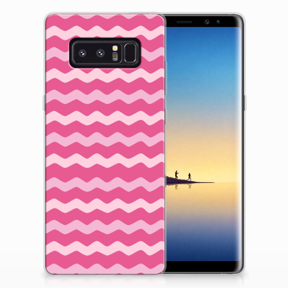 Samsung Galaxy Note 8 TPU bumper Waves Pink