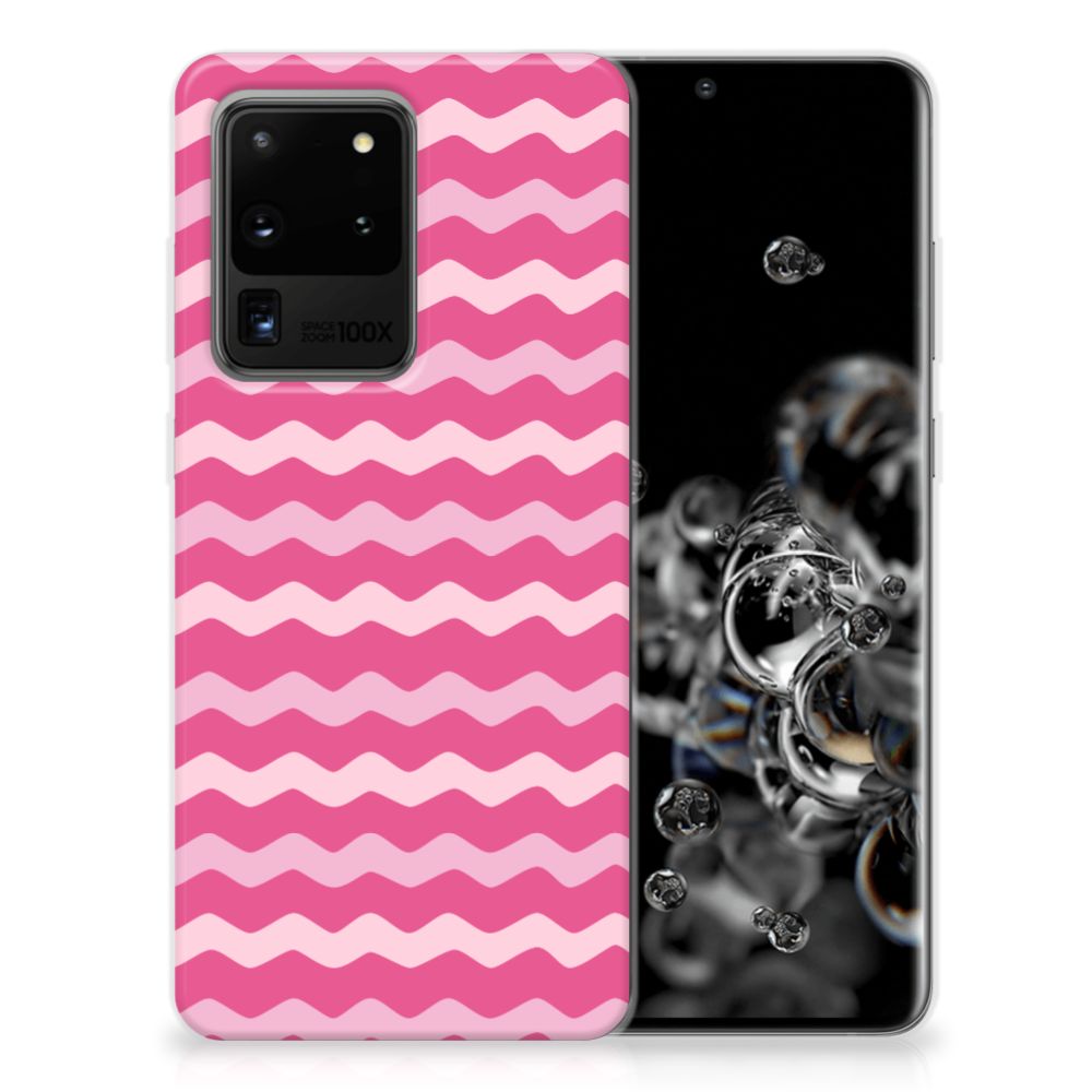 Samsung Galaxy S20 Ultra TPU bumper Waves Pink