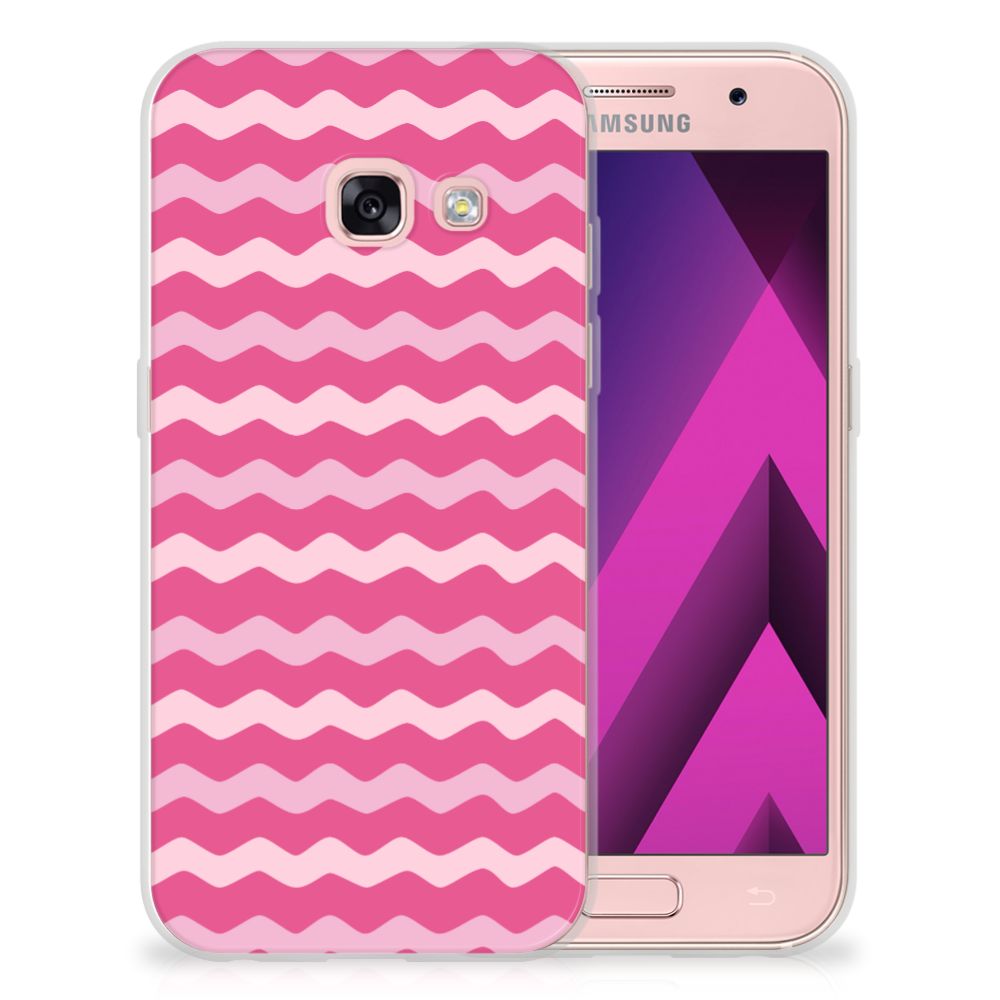 Samsung Galaxy A3 2017 TPU bumper Waves Pink