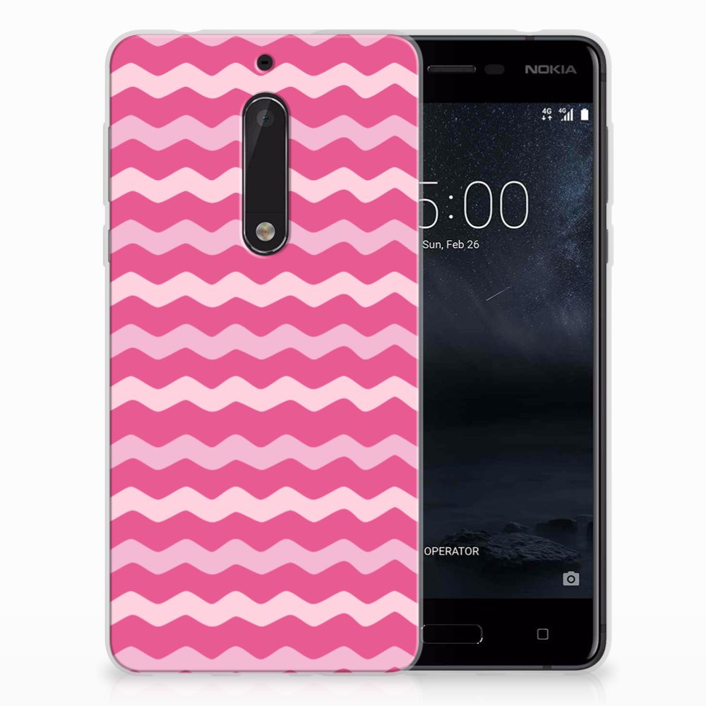 Nokia 5 TPU bumper Waves Pink
