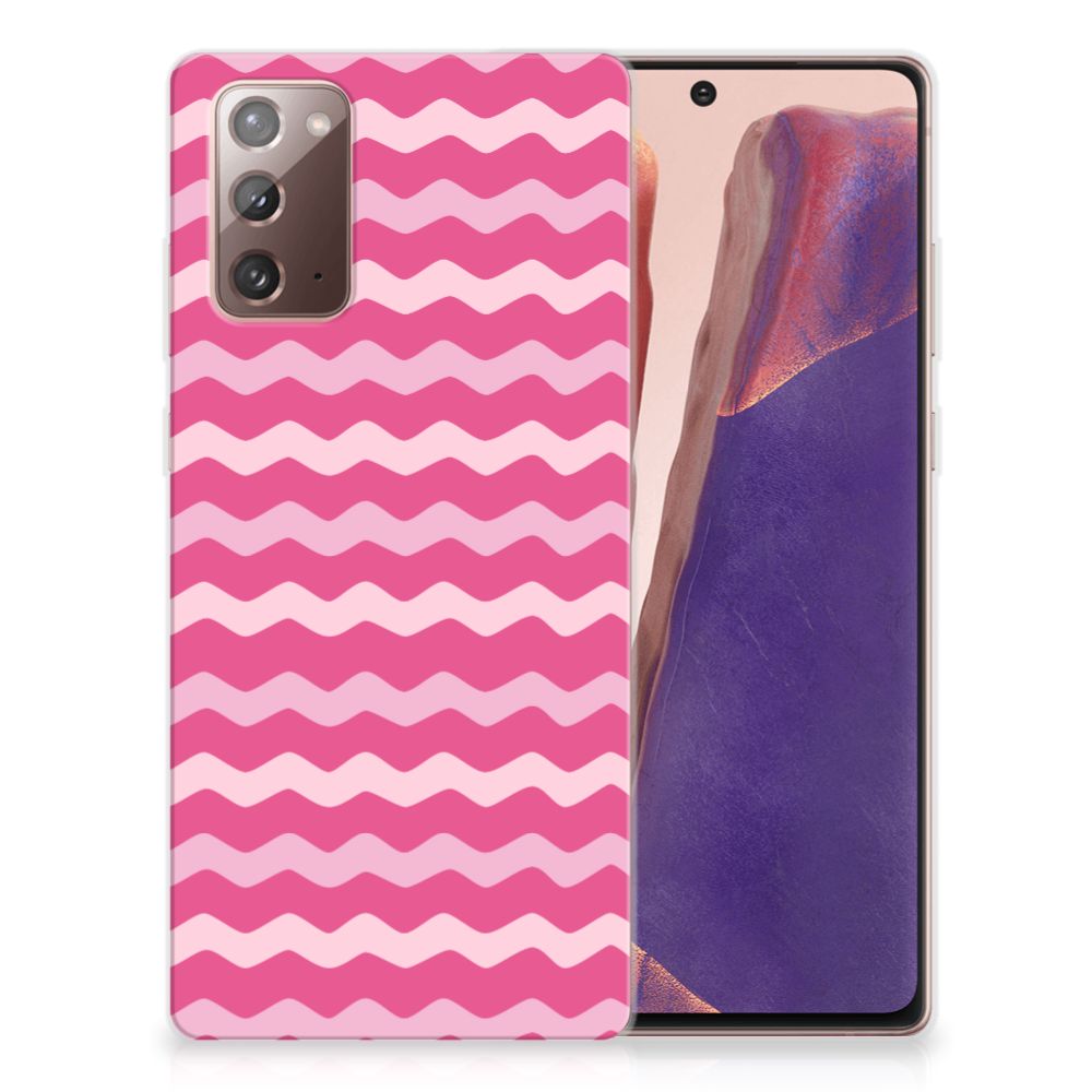 Samsung Note 20 TPU bumper Waves Pink