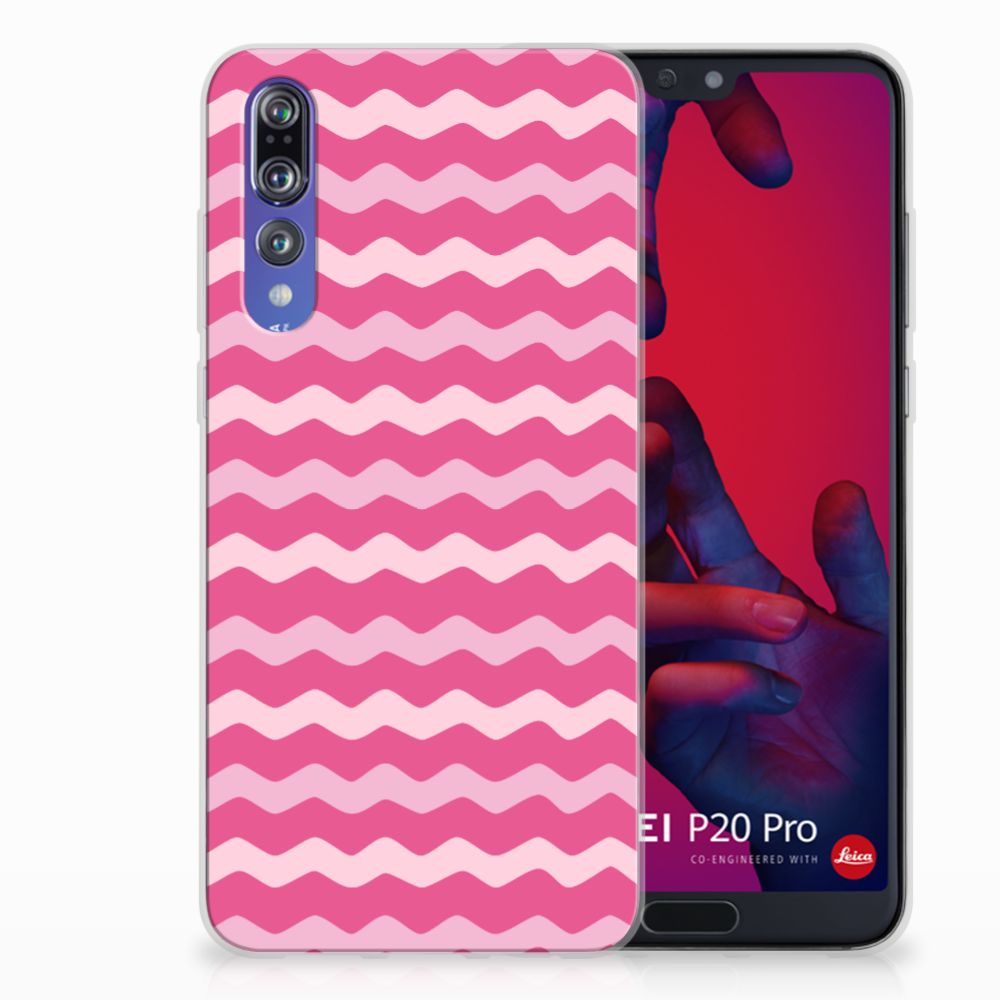 Huawei P20 Pro TPU bumper Waves Pink