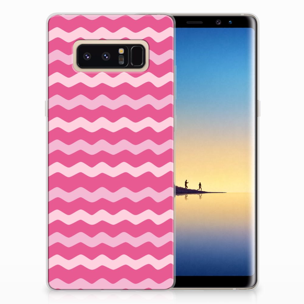 Samsung Galaxy Note 8 TPU bumper Waves Pink