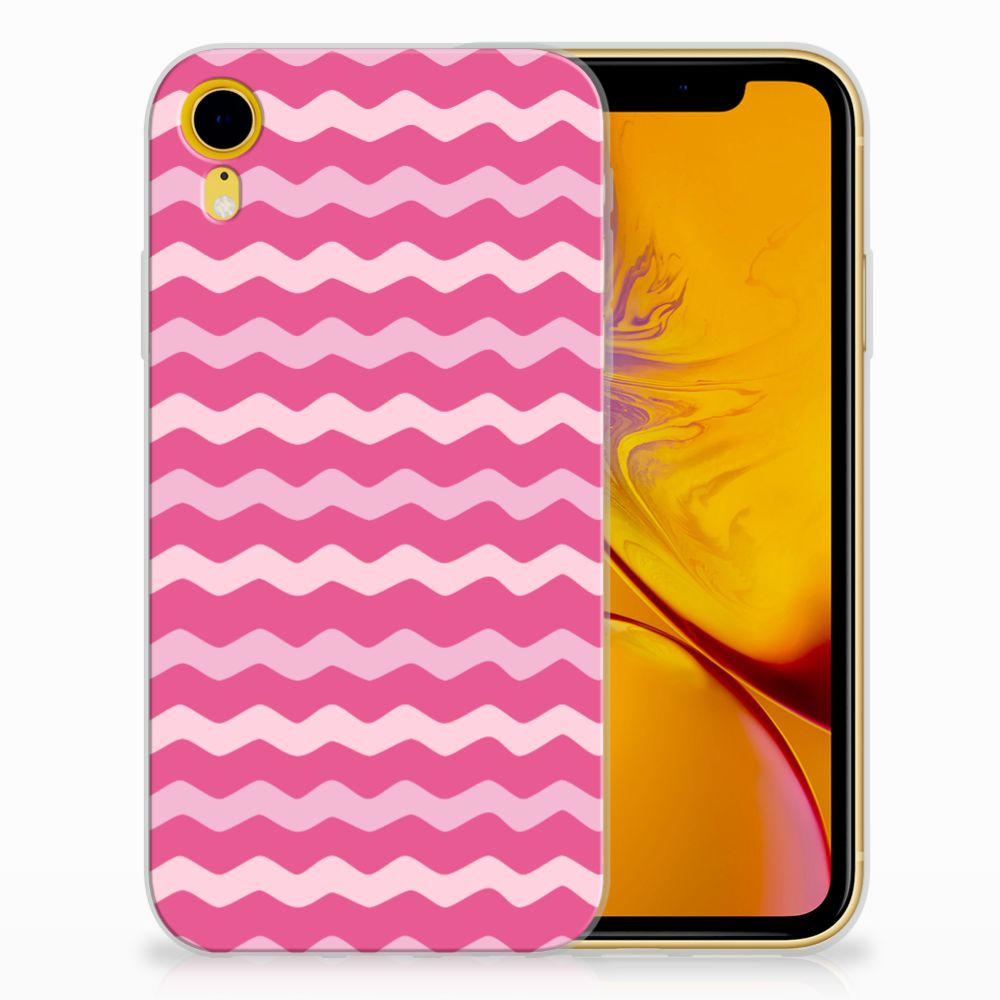Apple iPhone Xr TPU bumper Waves Pink
