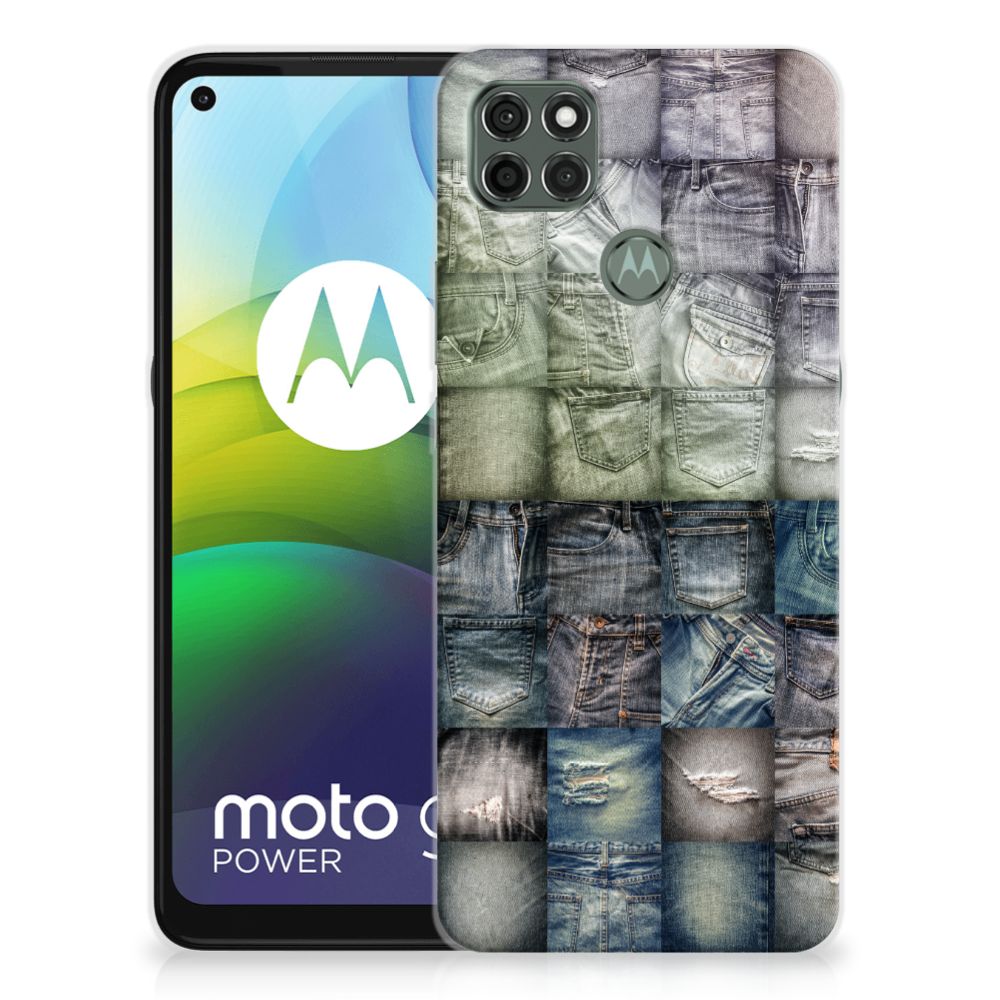 Silicone Back Cover Motorola Moto G9 Power Spijkerbroeken
