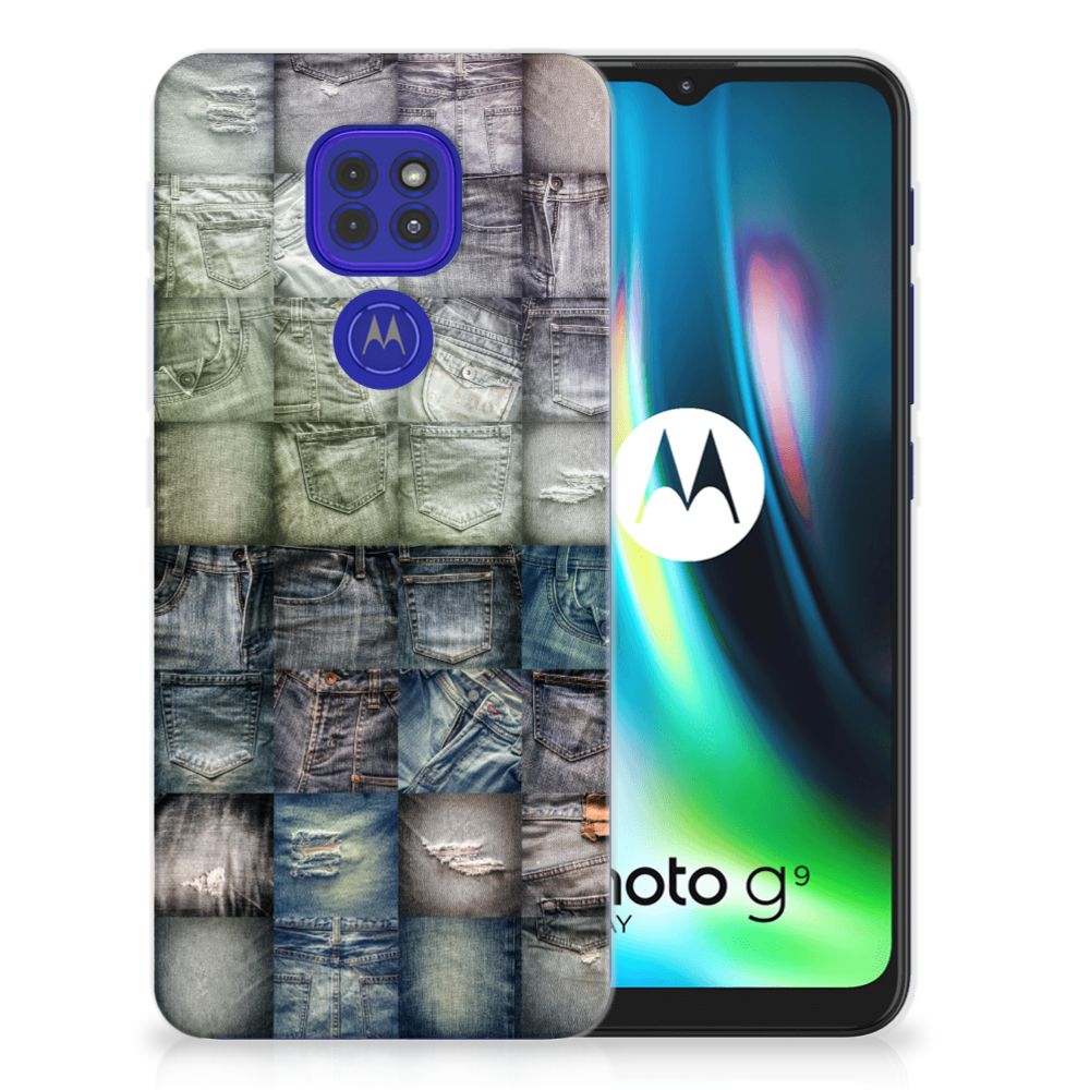 Silicone Back Cover Motorola Moto G9 Play | E7 Plus Spijkerbroeken