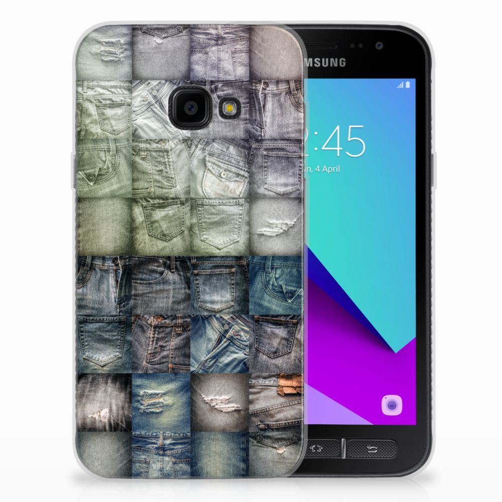 Samsung Galaxy Xcover 4 Uniek TPU Hoesje Spijkerbroeken