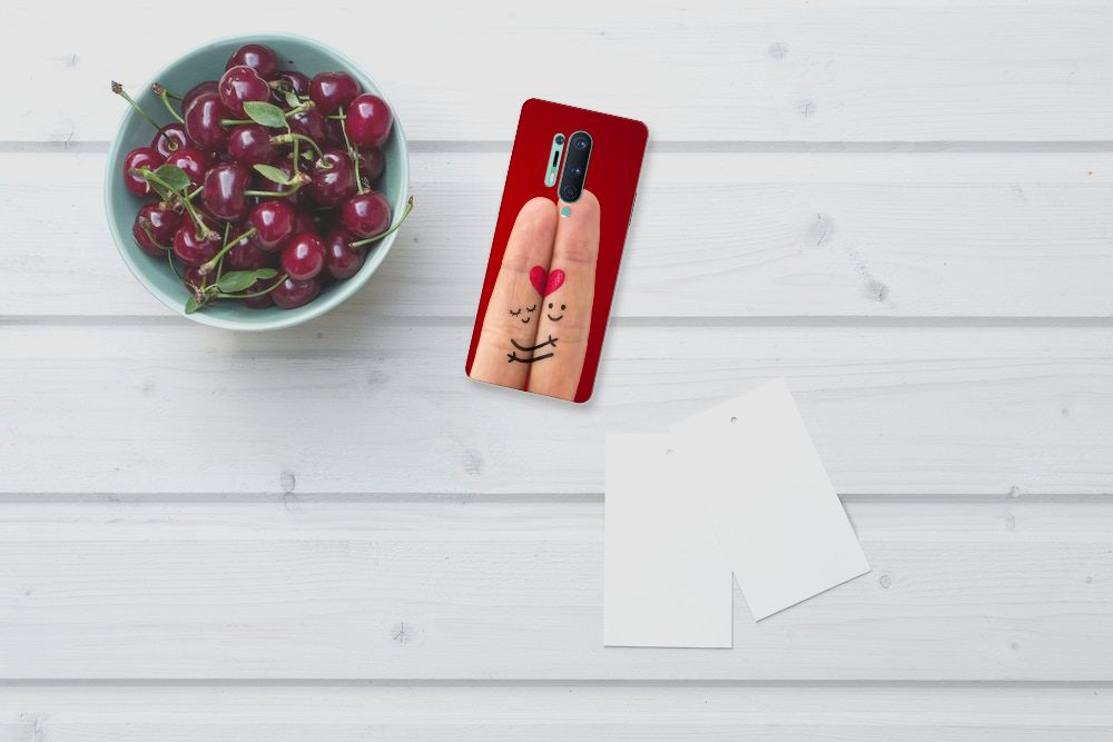 OnePlus 8 Pro Silicone Back Cover Liefde - Origineel Romantisch Cadeau