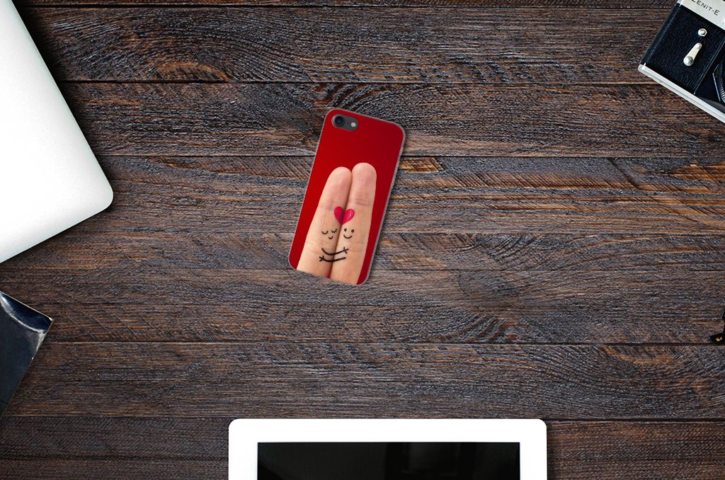 iPhone SE 2022 | SE 2020 | 8 | 7 Silicone Back Cover Liefde - Origineel Romantisch Cadeau