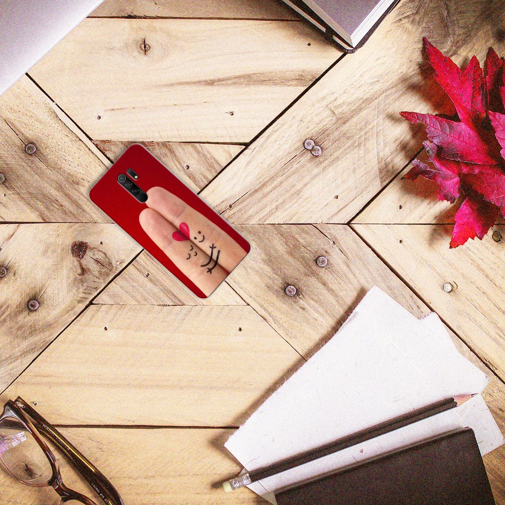 Xiaomi Redmi 9 Silicone Back Cover Liefde - Origineel Romantisch Cadeau