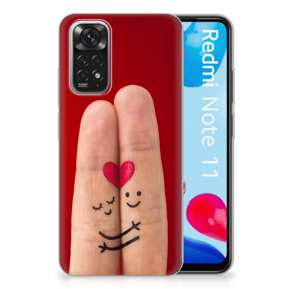 Xiaomi Redmi 10 | Redmi Note 11 4G Silicone Back Cover Liefde - Origineel Romantisch Cadeau