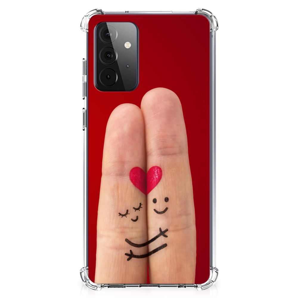 Samsung Galaxy A72 4G/5G Anti Shock Bumper Case Liefde - Origineel Romantisch Cadeau