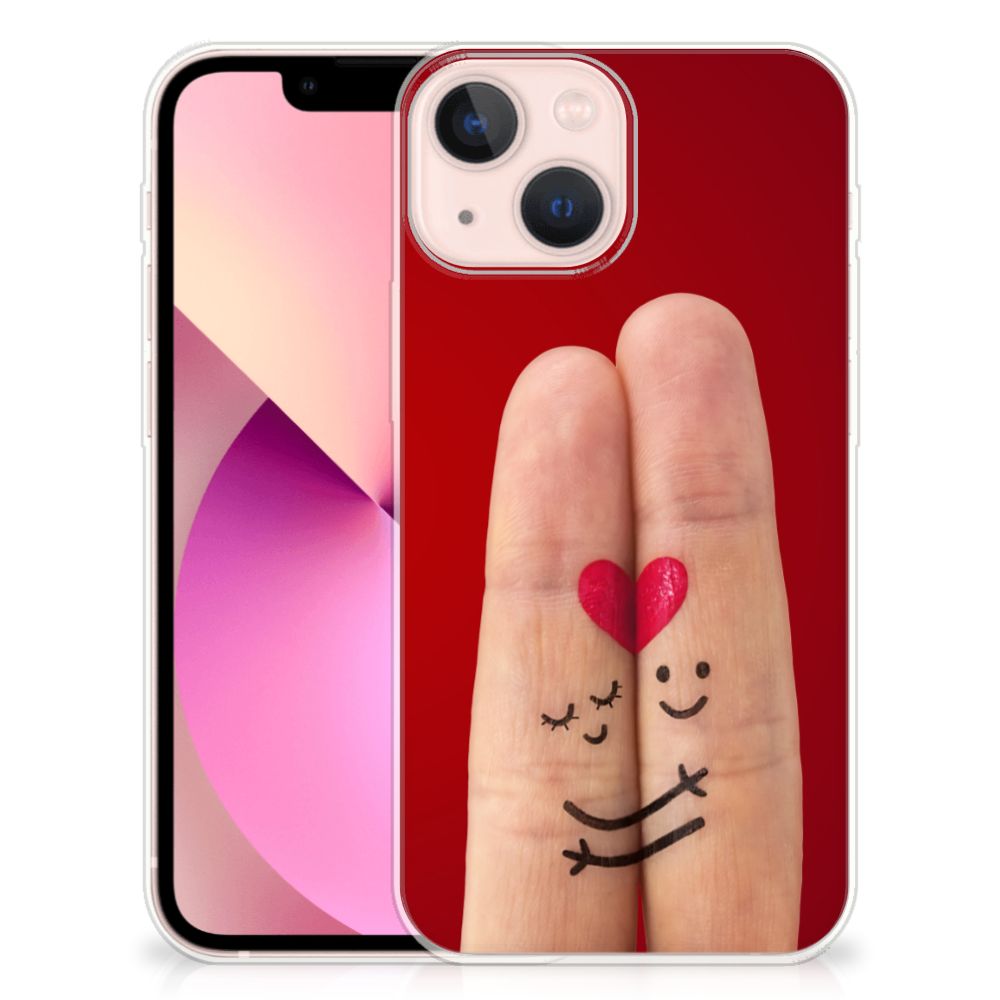 iPhone 13 mini Silicone Back Cover Liefde - Origineel Romantisch Cadeau