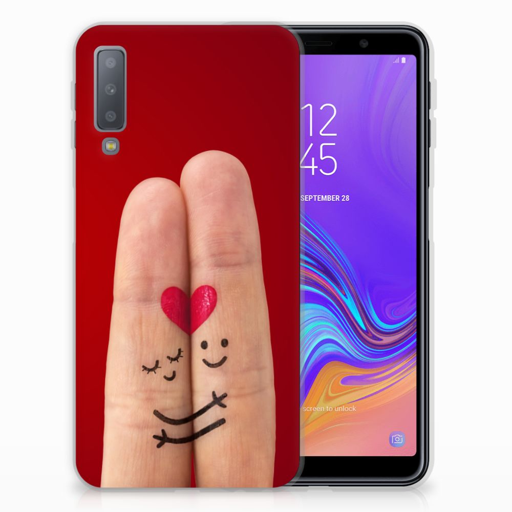Samsung Galaxy A7 (2018) Silicone Back Cover Liefde - Origineel Romantisch Cadeau