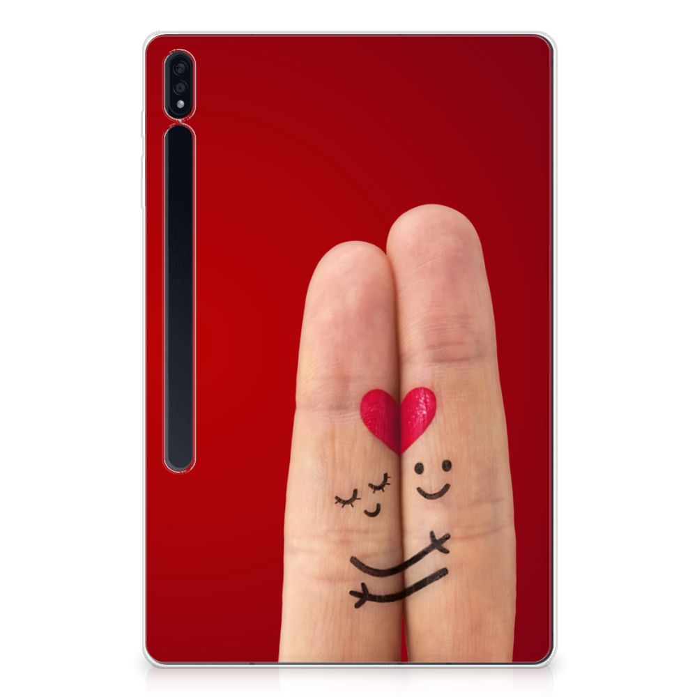 Samsung Galaxy Tab S7 Plus | S8 Plus Leuke Siliconen Hoes Liefde - Origineel Romantisch Cadeau