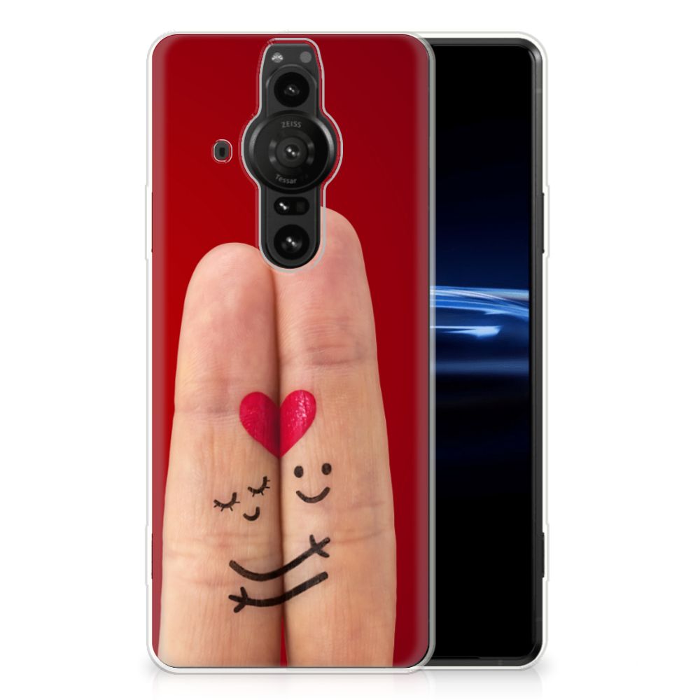 Sony Xperia Pro-I Silicone Back Cover Liefde - Origineel Romantisch Cadeau