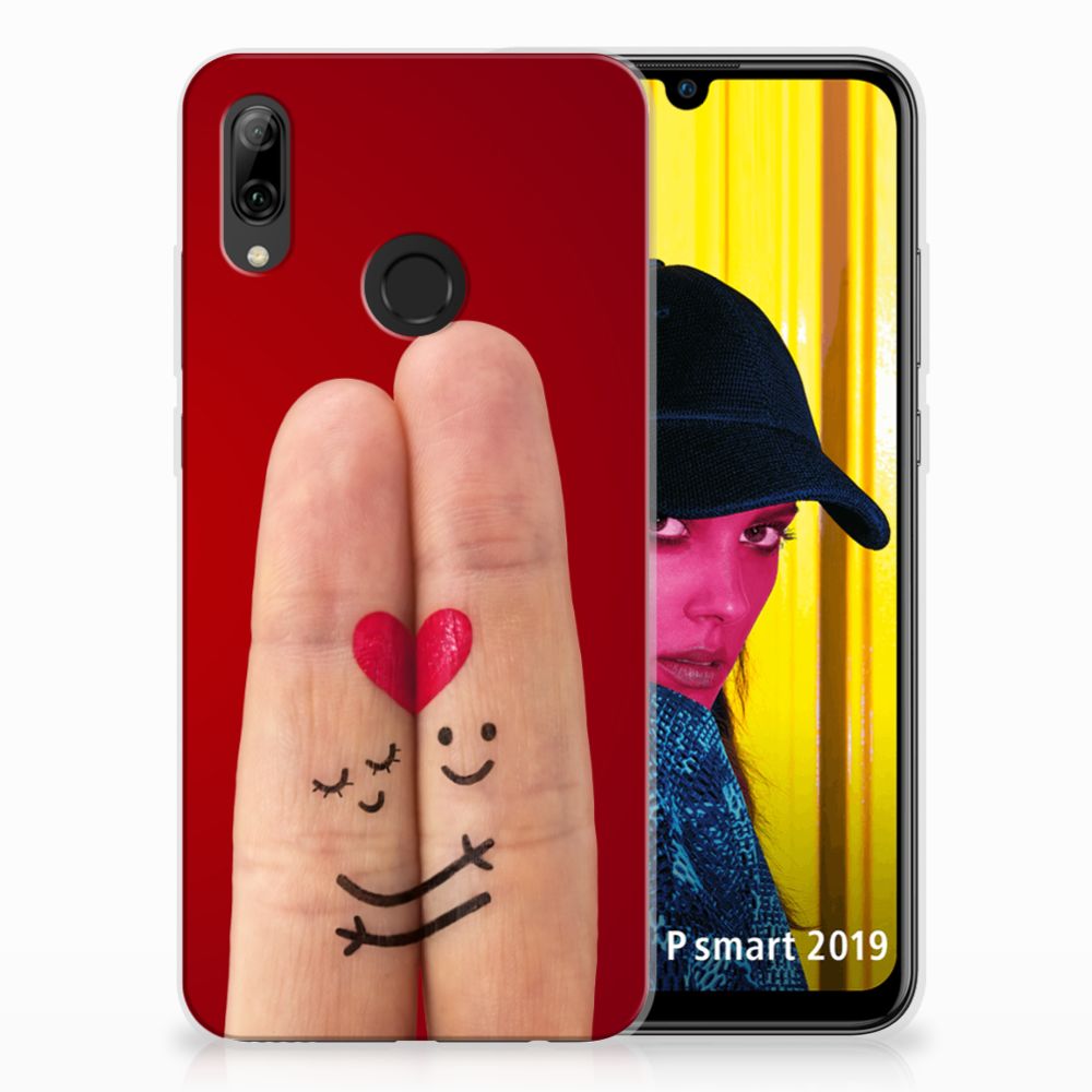 Huawei P Smart 2019 Silicone Back Cover Liefde - Origineel Romantisch Cadeau