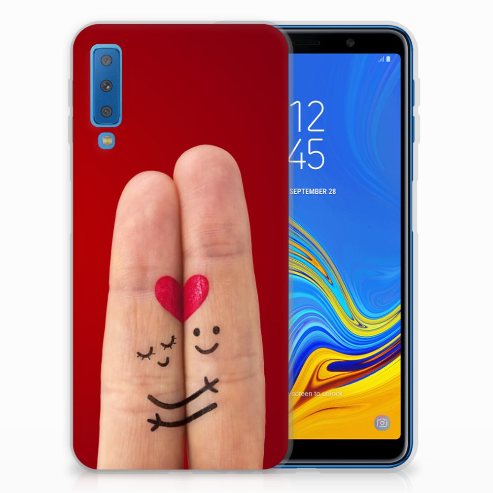 Samsung Galaxy A7 (2018) Silicone Back Cover Liefde - Origineel Romantisch Cadeau