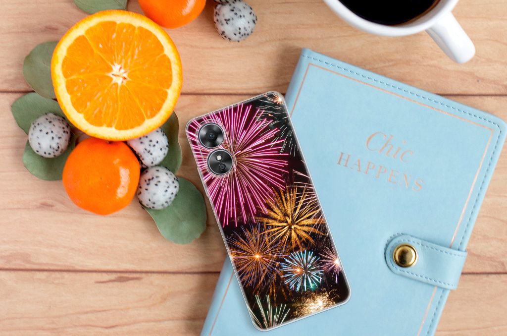 OPPO A17 Silicone Back Cover Vuurwerk