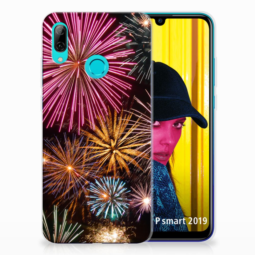 Huawei P Smart 2019 Silicone Back Cover Vuurwerk